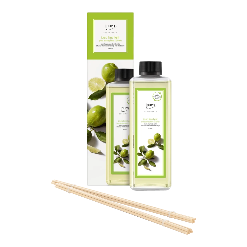 Ipuro Refill Lime Light 500ml - Navulling Geurstokjes 1 Ipuro Refill Lime Light 500ml - Navulling Geurstokjes