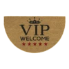 HAMAT Kokosmat Ruco VIP Welcome Halfrond - 75x45cm - Naturel - Deurmat