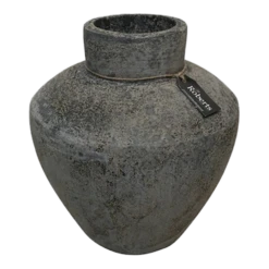 Vaas Creswell - D31 X H36cm - Earth Black -Huiselijk Leven vaas creswell d31 x h36cm earth black vaas 1 1