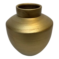 Vaas Creswell - D33 X H42cm - Mat Goud 3 Vaas Creswell - D33 X H42cm - Mat Goud -Huiselijk Leven vaas creswell d33 x h42cm mat goud vaas 1 1