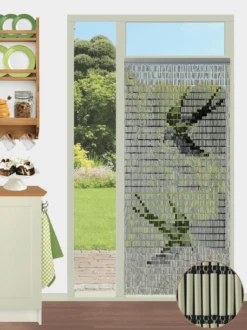 Vliegengordijn Zwaluwen - Creme/Zwart - 100 X 232cm - Sun-Arts -Huiselijk Leven vliegengordijn zwaluwen creme zwart 100 x 232cm sun arts 100 4