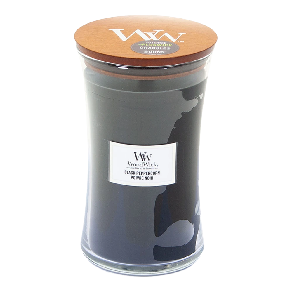 Woodwick Black Peppercorn Large Candle - Geurkaars