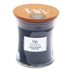 Woodwick Black Peppercorn Medium Candle - Geurkaars