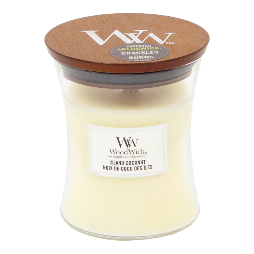Woodwick Island Coconut Medium Candle - Geurkaars 1 Woodwick Island Coconut Medium Candle - Geurkaars
