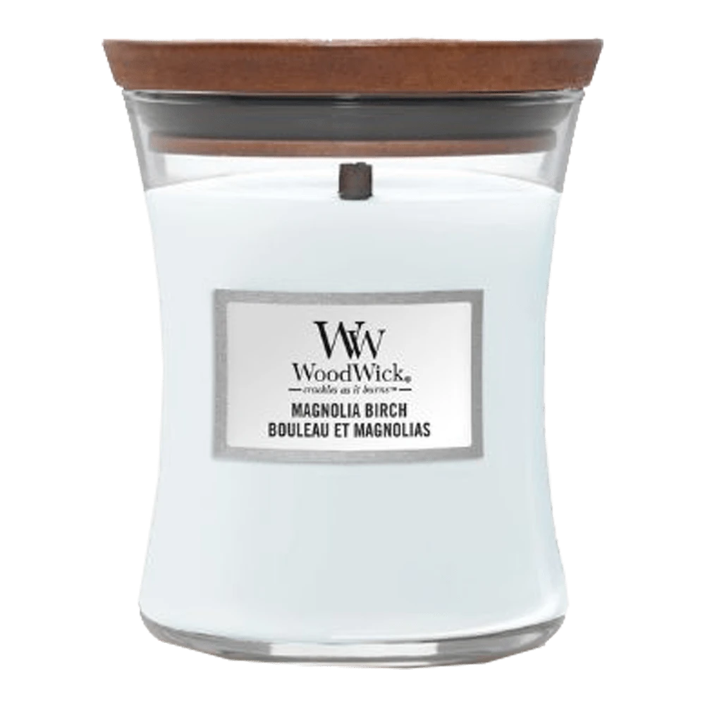 Woodwick Magnolia Birch Medium Candle - Geurkaars