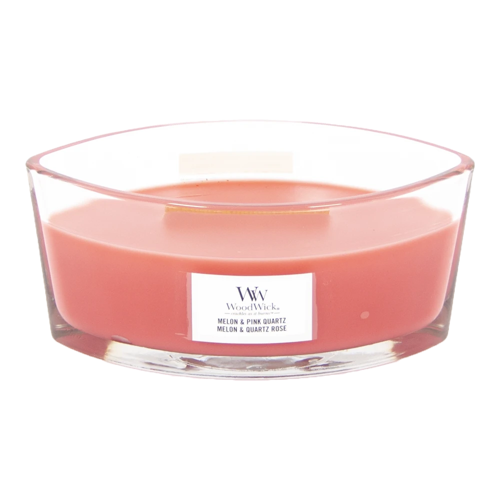 Woodwick Melon & Pink Quartz Ellipse Candle - Geurkaars 2 Woodwick Melon & Pink Quartz Ellipse Candle - Geurkaars - Afbeelding 2