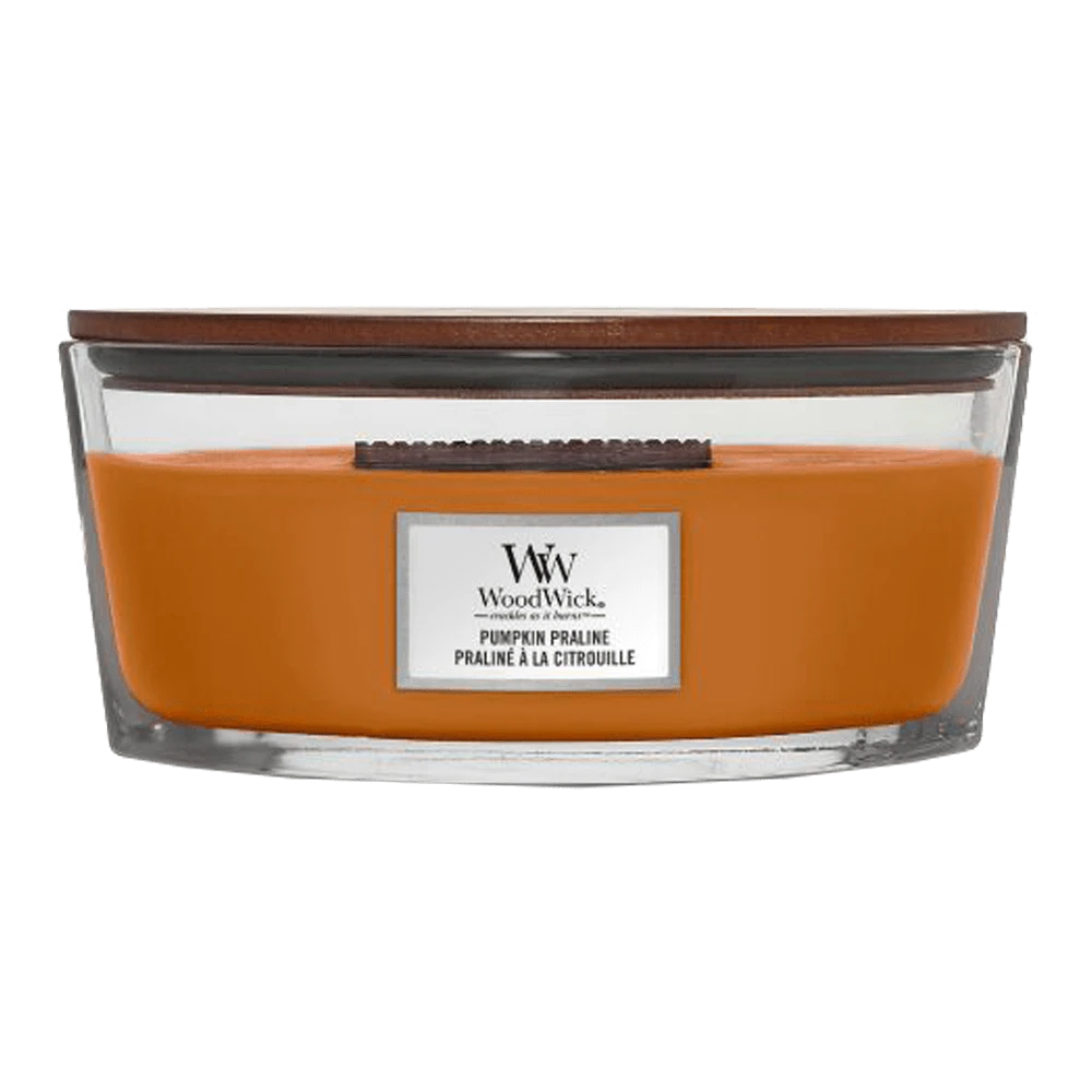 Woodwick Pumpkin Praline Ellipse Candle - Geurkaars 1 Woodwick Pumpkin Praline Ellipse Candle - Geurkaars