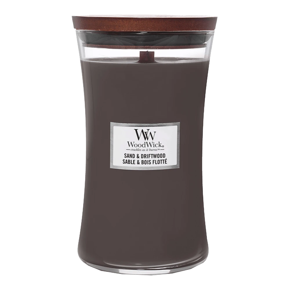 Woodwick Sand & Driftwood Large Candle - Geurkaars 1 Woodwick Sand & Driftwood Large Candle - Geurkaars