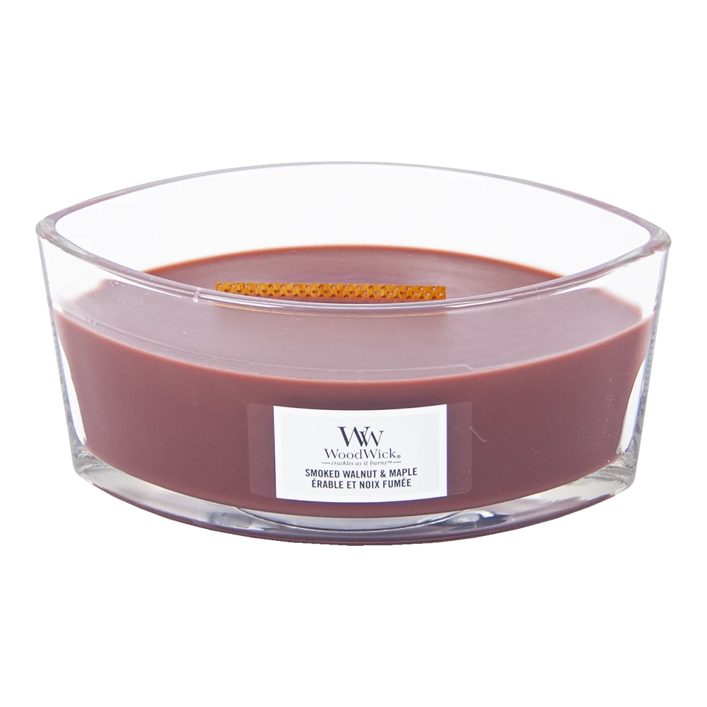 Woodwick Smoked Walnut & Maple Ellipse Candle - Geurkaars 2 Woodwick Smoked Walnut & Maple Ellipse Candle - Geurkaars - Afbeelding 2