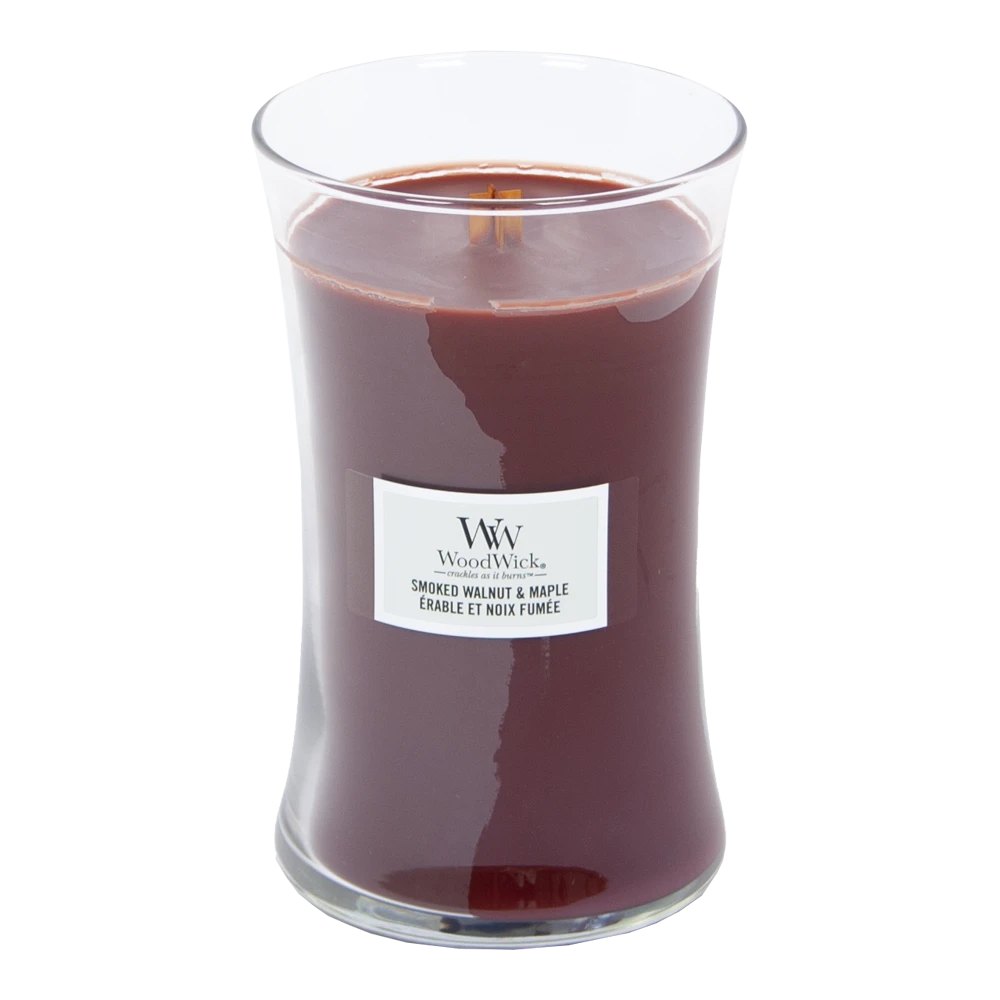 Woodwick Smoked Walnut & Maple Large Candle - Geurkaars 2 Woodwick Smoked Walnut & Maple Large Candle - Geurkaars - Afbeelding 2