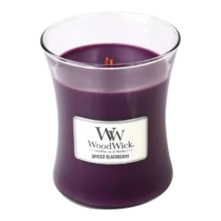 Woodwick Spiced Blackberry Medium Candle - Geurkaars