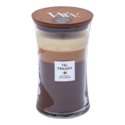 Woodwick Trilogy Cafu00e9 Sweets Large Candle - Geurkaars